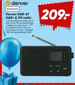 Bilka Denver DAB-57 DAB+ & FM radio tilbud