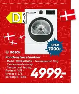 Bilka BOSCH Kondenstørretumbler tilbud