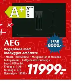 Bilka Kogeplade med indbygget emhætte tilbud