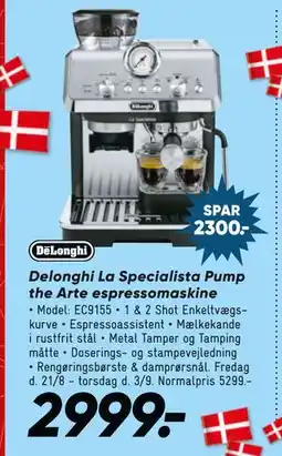 Bilka Delonghi La Specialista Pump the Arte espressomaskine tilbud