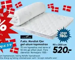 Bilka Nordisk Fjer gel-skum topmadras tilbud