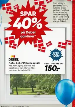 Bilka SPAR 40% på Debel gardiner tilbud