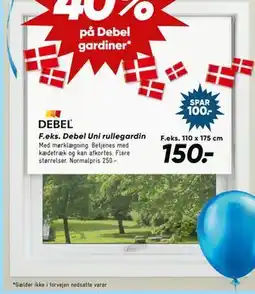 Bilka Debel Uni rullegardin tilbud