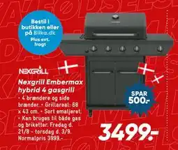Bilka Nexgrill Embermax hybrid 4 gasgrill tilbud