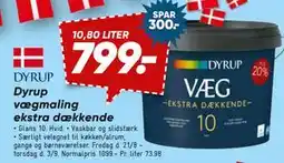 Bilka Dyrup vægmaling ekstra dækkende tilbud