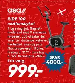 Bilka RIDE 100 motionscykel tilbud