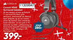 Bilka Corsair HS65 Surround headset tilbud