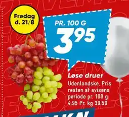 Bilka Løse druer tilbud