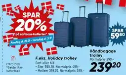 Bilka SPAR 20% på softcase kufferter tilbud