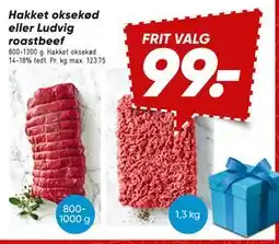 Bilka Hakket oksekød eller Ludvig roastbeef tilbud