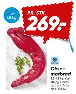 Bilka Okse-mørbrad tilbud
