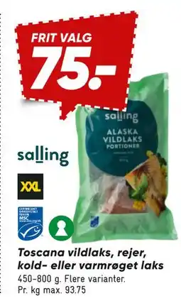 Bilka Toscana vildlaks, rejer, kold- eller varmrøget laks tilbud