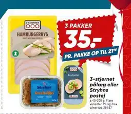 Bilka 3-stjernet pålæg eller Stryhns postej tilbud