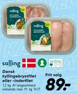 Bilka Dansk kyllingebrystfilet eller -inderfilet tilbud
