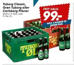 Bilka Tuborg Classic, Grøn Tuborg eller Carlsberg Pilsner tilbud