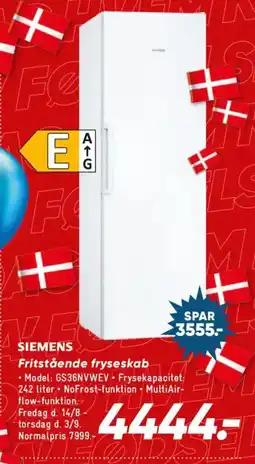Bilka Siemens Fritstående fryseskab tilbud