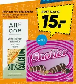 Bilka All in one kiks eller Snøfler tilbud