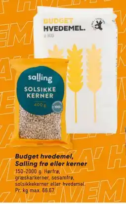 Bilka Budget hvedemel, Salling frø eller kerner tilbud