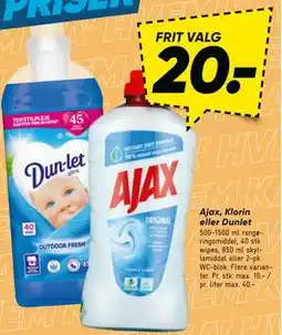 Bilka Ajax, Klorin eller Dunlet tilbud