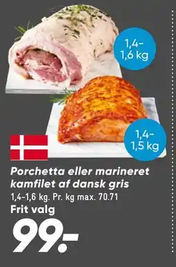 Bilka Porchetta eller marineret kamfilet af dansk gris tilbud