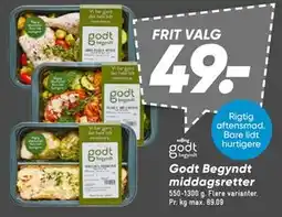 Bilka Godt Begyndt middagsretter tilbud