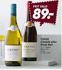 Bilka Calvet Chablis eller Pinot Noir tilbud