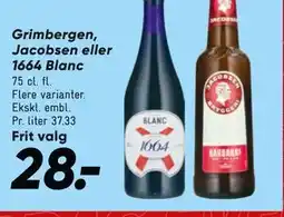 Bilka Grimbergen, Jacobsen eller 1664 Blanc tilbud