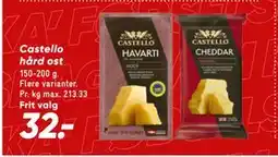Bilka Castello hård ost tilbud