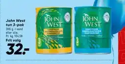 Bilka John West tun 3-pak tilbud