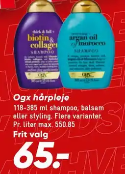 Bilka Ogx hårpleje tilbud