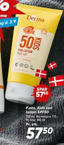 Bilka Kids sun lotion SPF50 tilbud