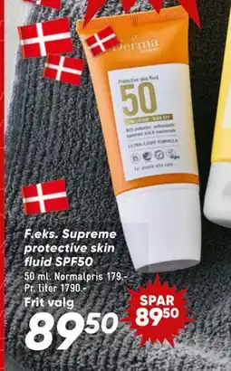 Bilka Supreme protective skin fluid SPF50 tilbud