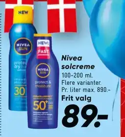 Bilka Nivea solcreme tilbud