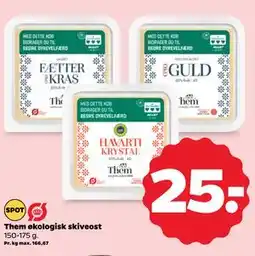 Netto Them økologisk skiveost tilbud