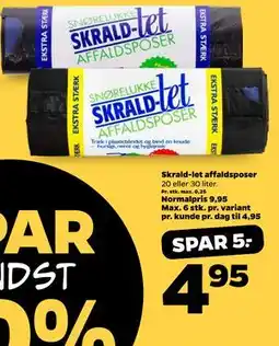Netto Skrald-let affaldsposer tilbud
