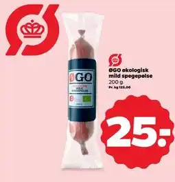 Netto ØGO økologisk mild spegepølse tilbud