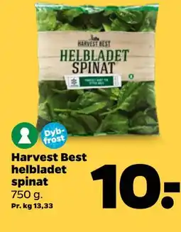 Netto Harvest Best helbladet spinat tilbud