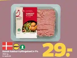 Netto Dansk hakket kyllingekød 3-7% tilbud