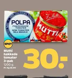 Netto Mutti hakkede tomater 3-pak tilbud