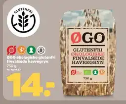 Netto ØGO økologiske glutenfri finvalsede havregryn tilbud