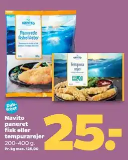 Netto Navito paneret fisk eller tempurarejer tilbud