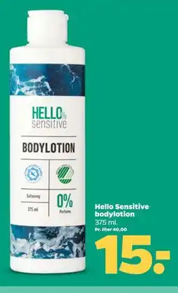 Netto Hello Sensitive bodylotion tilbud