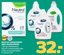 Netto Neutral vaskemiddel eller skyllemiddel tilbud