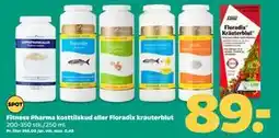 Netto Fitness Pharma kosttilskud eller Floradix krauterblut tilbud