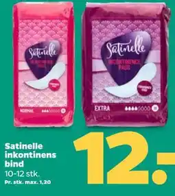 Netto Satinelle inkontinens bind tilbud