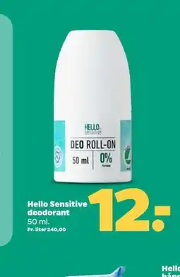 Netto Hello Sensitive deodorant tilbud