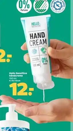 Netto Hello Sensitive håndcreme tilbud