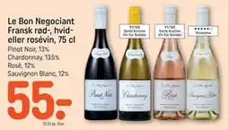 REMA 1000 Le Bon Negociant Fransk rød-, hvid- eller rosévin 75 cl tilbud
