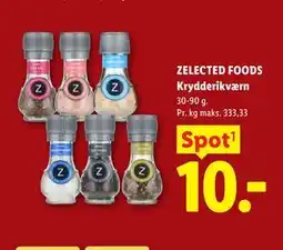 Lidl ZELECTED FOODS Krydderikværn tilbud
