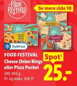 Lidl FOOD FESTIVAL Cheese Onion Rings eller Pizza Pocket tilbud